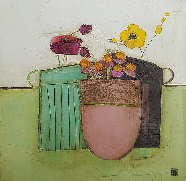 Eithne  Roberts - 2 jugs and pink pot